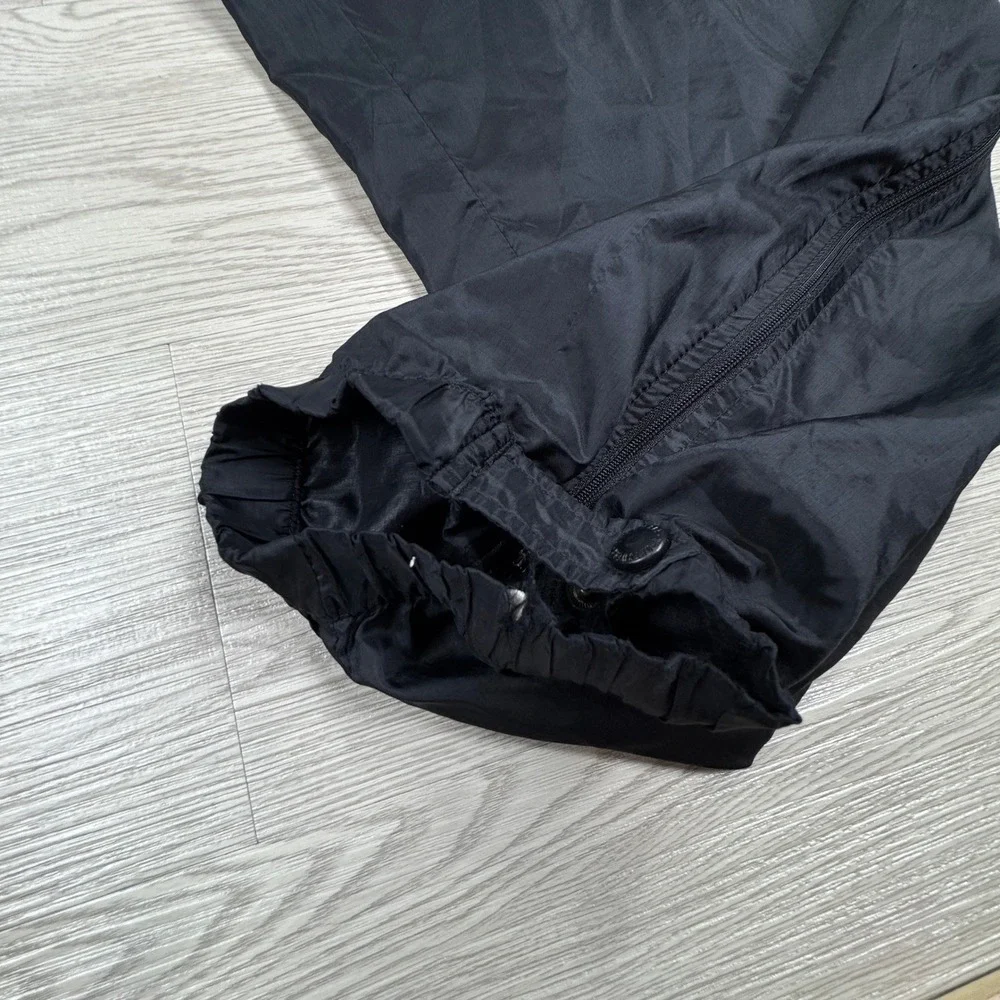 Columbia Mens‎ Nylon Packable Windbreaker Pants Black XL Elastic Waist Zip Cuffs